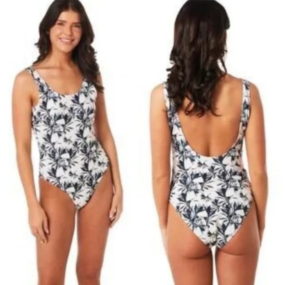 NWT Nicole Miller Womens Swimsuit Scoop Back Moonless Night Print Size 2X